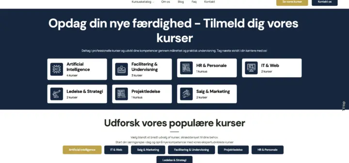 Nordisk Business Academy tilbyder erhvervsrettede kurser og uddannelse. Vi byggede en professionel hjemmeside, der præsenterer deres udbud tydeligt for potentielle kursister.