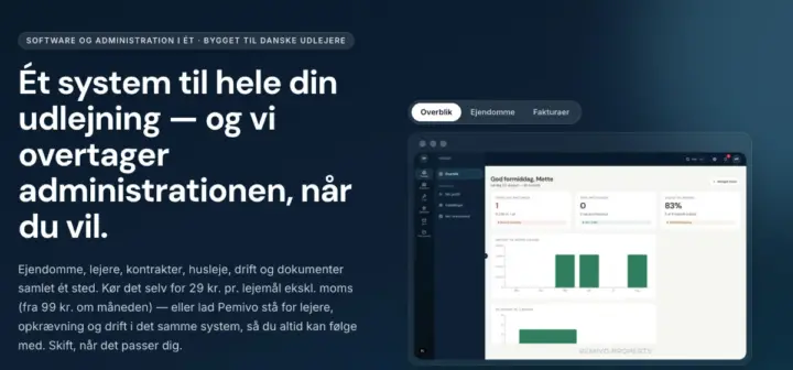 Pemivo Property er et dansk ejendomsadministrationsselskab. Vi byggede en overskuelig hjemmeside med klare service-pakker, der gør det nemt for boligejere at finde den rette løsning.